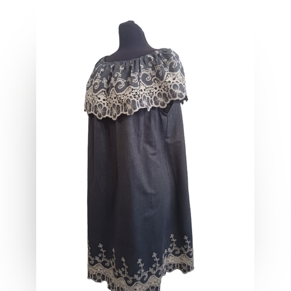 Linen Embroidered Dress Size XXL - Picture 3 of 5
